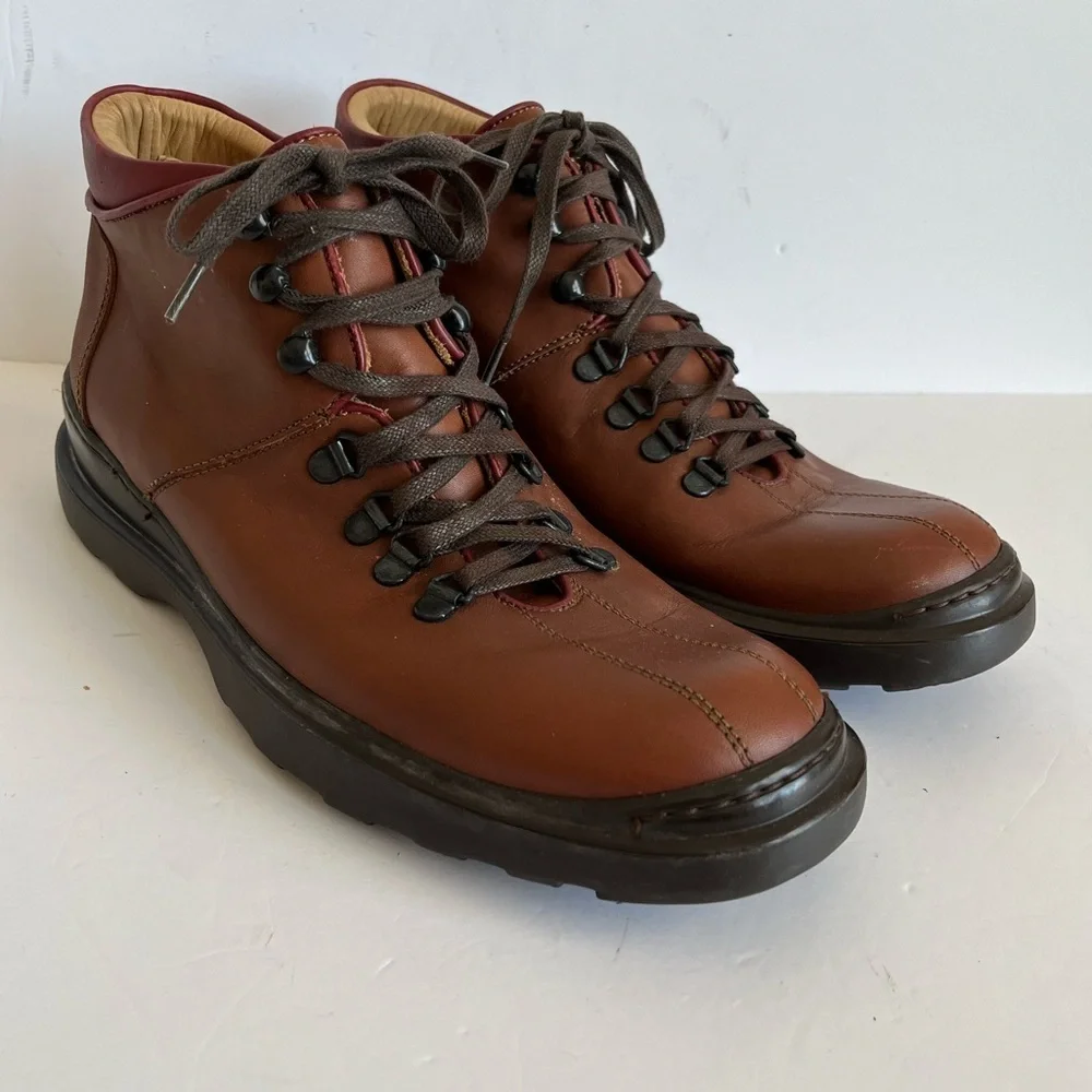 Coach Italy Aaron Brown Leather Chukka Ankle Boots Mens Size 8D